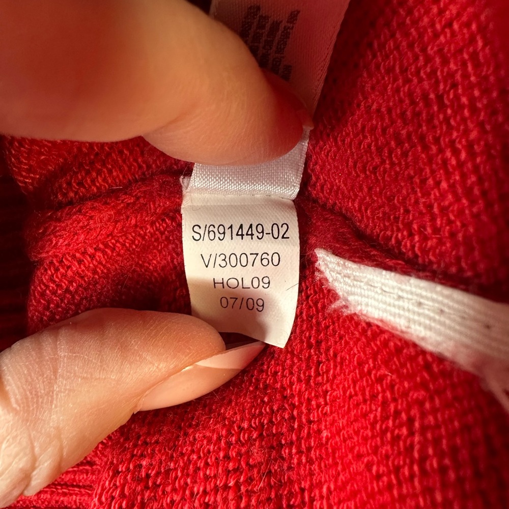 GAP Vibrant Red Crew Neck Sweater large - Picture 4 of 6